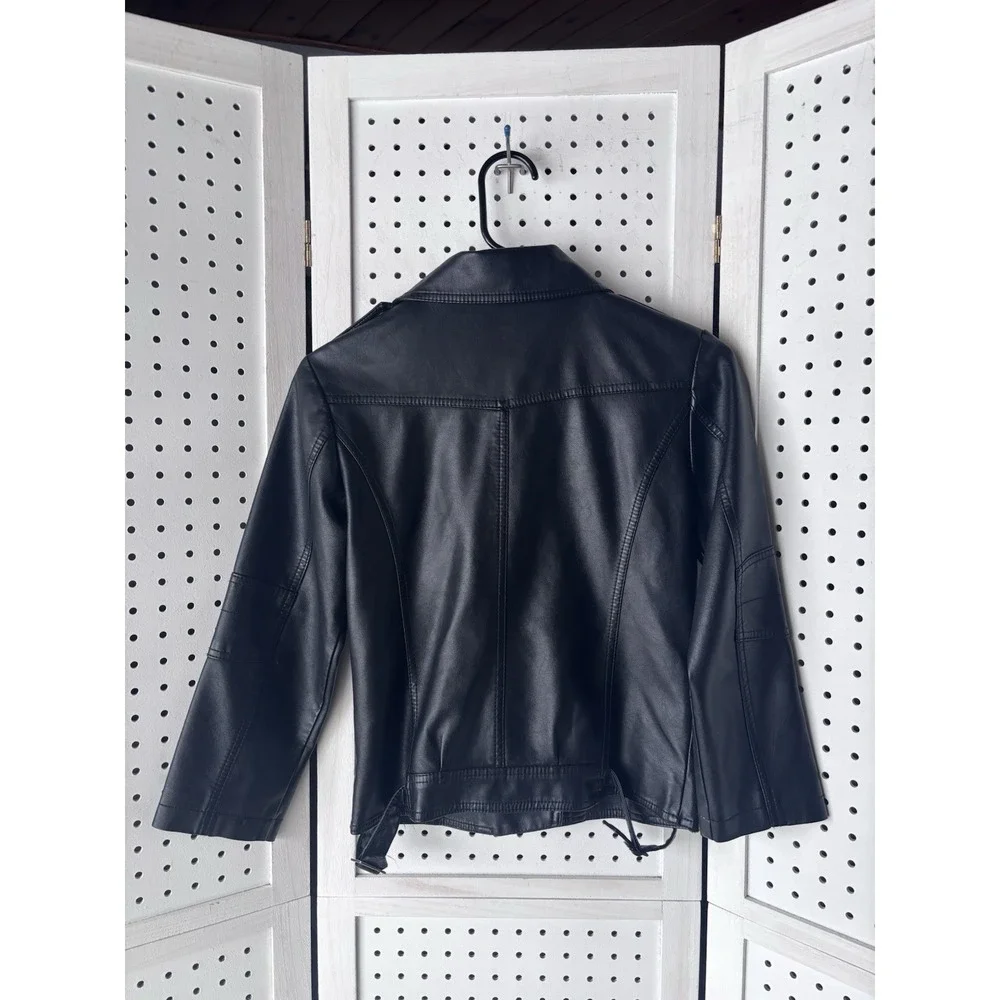 Youth LJYH Black‎ Faux Leather Biker Motorcycle Jacket Kids 9-10Y Boys Girls
